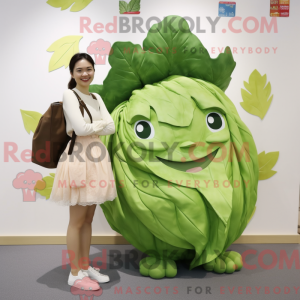 Olive Cabbage Leaf maskot...
