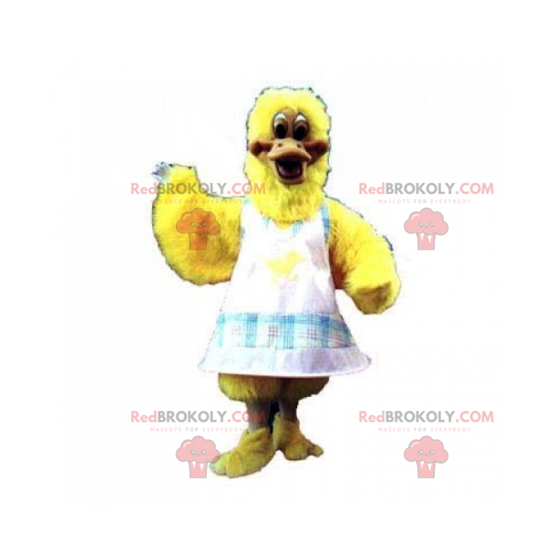 Mascotte boerderijdier - Kuiken met schort - Redbrokoly.com Mascotte boerderijdier - Kuiken met schort - Redbrokoly.com