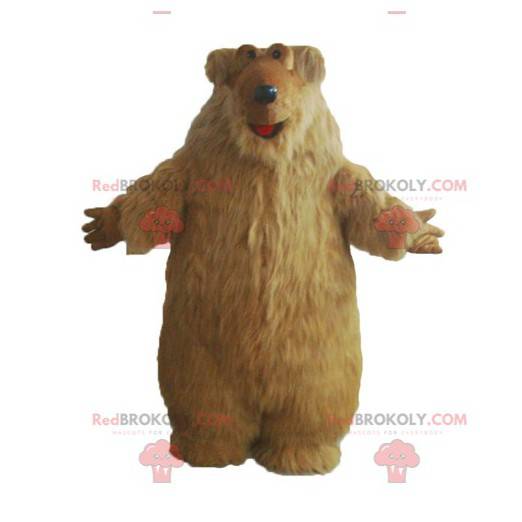 Gelbes Bärenmaskottchen mit langen Haaren - Redbrokoly.com