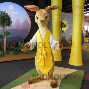 Yellow Kangaroo mascot...