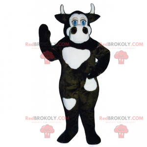 Mascote de animal de fazenda - Vaca com chifres pequenos -