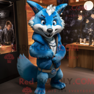 Blue Fox-mascottekostuum...