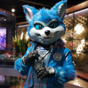 Blue Fox maskot kostume...