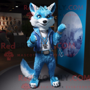 Blue Fox-maskotdraktfigur...
