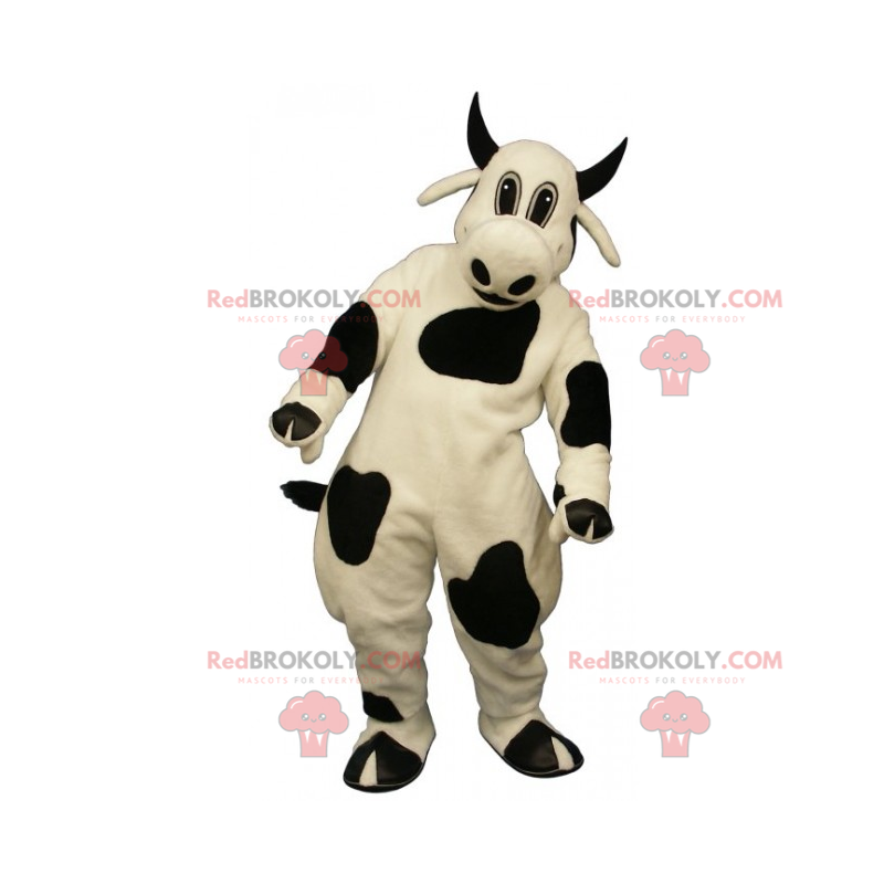 Mascotte animaux de la ferme - Vache cornes noires -