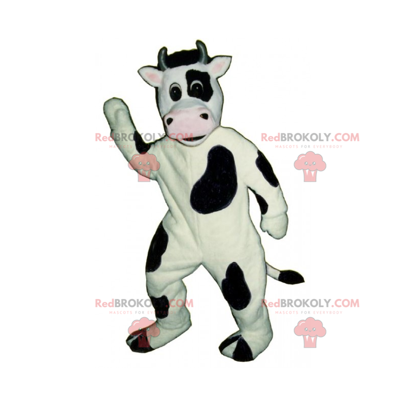 Mascote de animal de fazenda - Vaca com um lindo focinho rosa - Mascote de animal de fazenda - Vaca com um lindo focinho rosa -