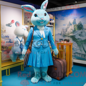 Blue Rabbit maskot kostume...