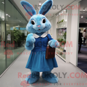 Blue Rabbit mascot costume...