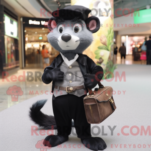 Svart Weasel maskot drakt...