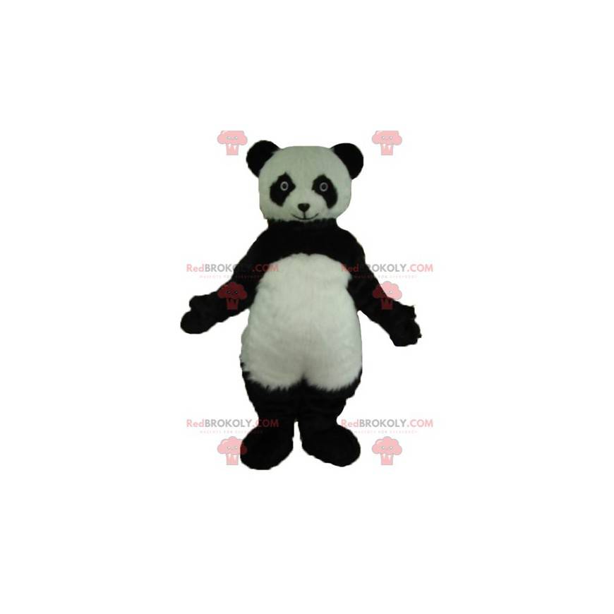 Mascota panda blanco y negro muy realista - Redbrokoly.com