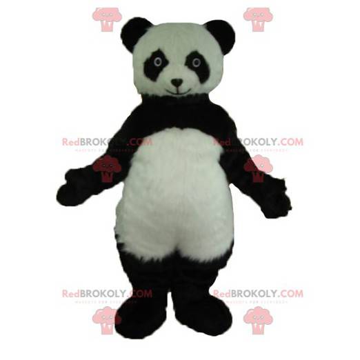 Mascotte de panda noir et blanc très réaliste - Redbrokoly.com