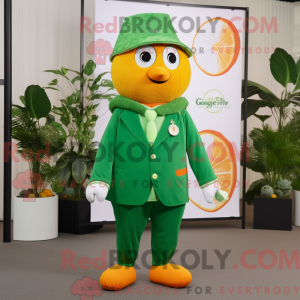 Postava maskota zeleného...