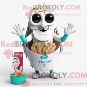 Wit Tacos-mascottekostuum...