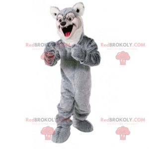 Mascotte animaux de la foret - Loup gris - Redbrokoly.com