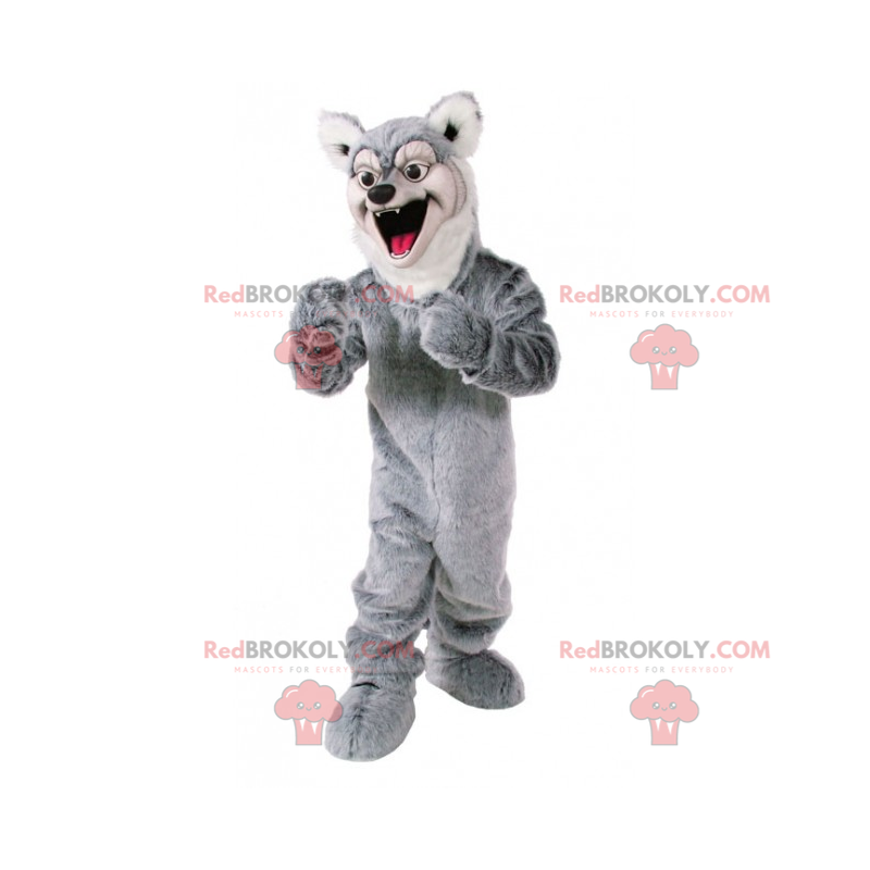Mascotte bosdier - grijze wolf - Redbrokoly.com Mascotte bosdier - grijze wolf - Redbrokoly.com