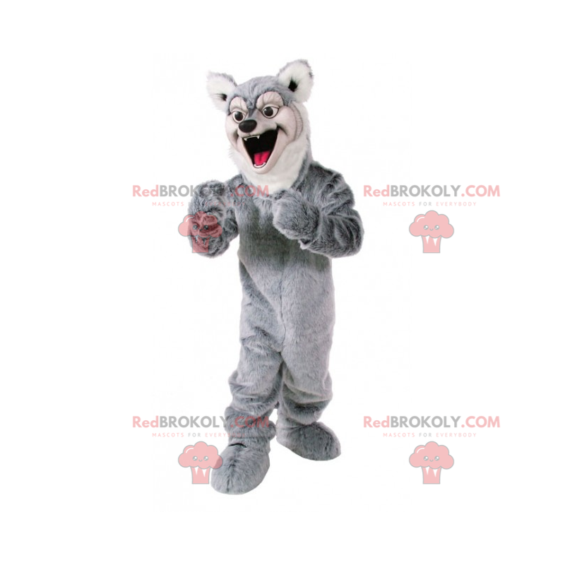 Maskot lesních zvířat - šedý vlk - Redbrokoly.com