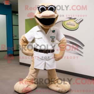 Kremowy Titanoboa maskot...