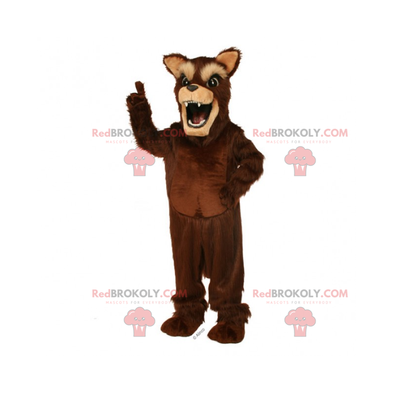 Waldtiermaskottchen - Brauner Wolf - Redbrokoly.com