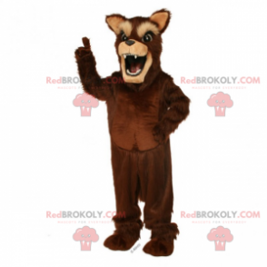 Waldtiermaskottchen - Brauner Wolf - Redbrokoly.com
