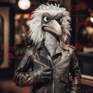 Sølv struds maskot kostume...