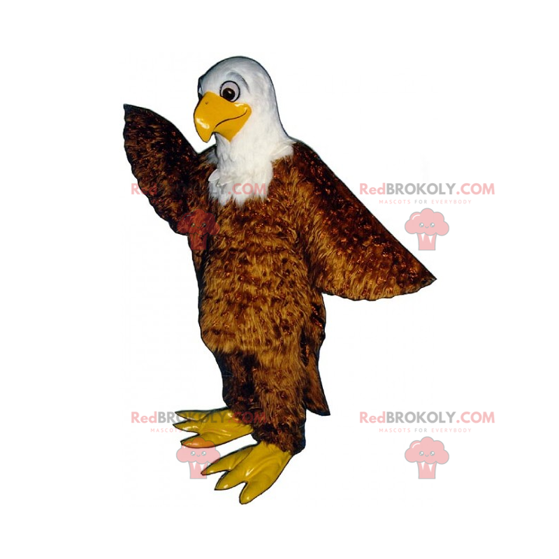 Mascotte animaux de la foret - Aigle marron au regard doux -