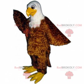 Mascotte animaux de la foret - Aigle marron au regard doux -