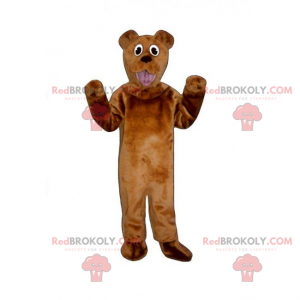 Mascota del oso pardo con una mirada divertida - Redbrokoly.com