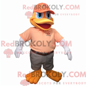 Peach Hens maskot kostume...
