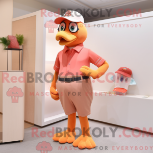 Peach Hens maskotdraktfigur...