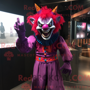 Magenta Evil Clown máscara...