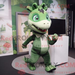 Olive Dragon maskot kostume...