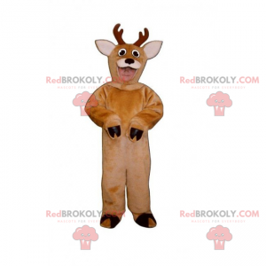 Mascote animal da floresta - rena com chifres pequenos -