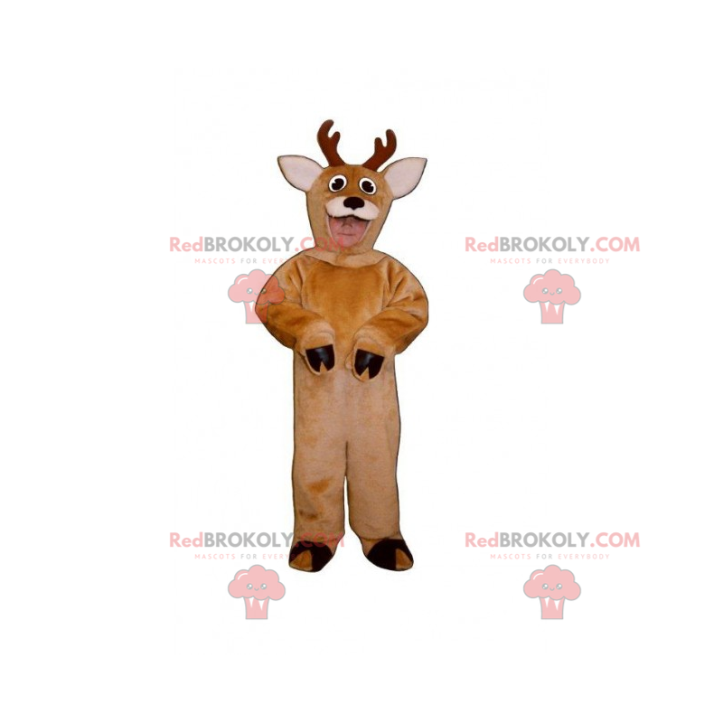 Mascote animal da floresta - rena com chifres pequenos -