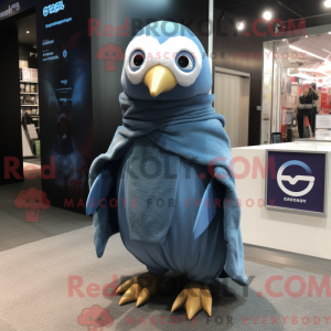 Máscara de pinguim azul com...
