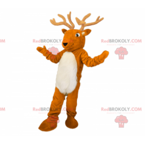 Waldtiermaskottchen - Rentier mit großem Geweih - Redbrokoly.com