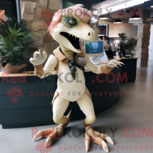 Krem Utahraptor maskot...