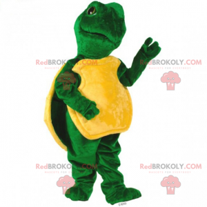 Forest animal mascot - Turtle with a yellow shell -