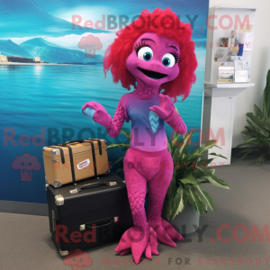 Disfraz de mascota Magenta...