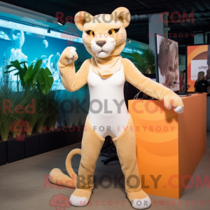 Creme Puma maskot kostume...