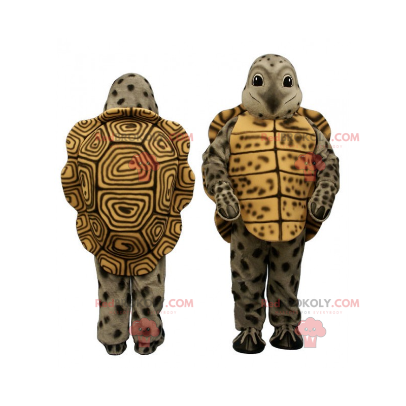 Maskot lesních zvířat - zelená a hnědá želva - Redbrokoly.com Maskot lesních zvířat - zelená a hnědá želva - Redbrokoly.com