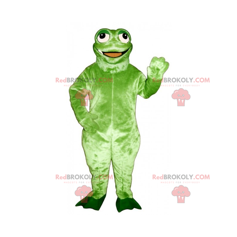 Dschungeltier-Maskottchen - Verrückter grüner Frosch - Dschungeltier-Maskottchen - Verrückter grüner Frosch -