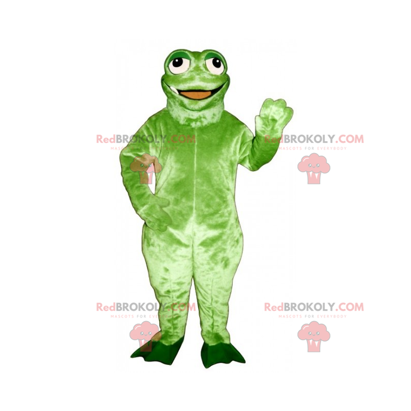 Jungle animal mascot - Wacky green frog - Redbrokoly.com