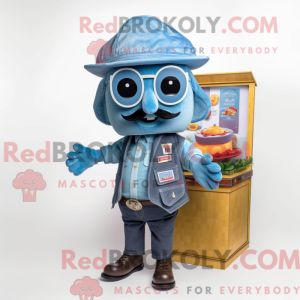 Cyan Tacos maskotdraktfigur...