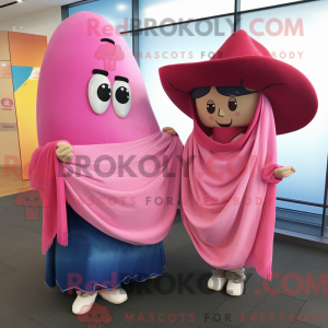 Pink Fajitas mascot costume...