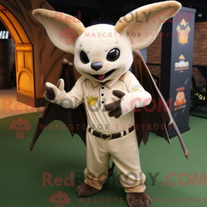 Tan Bat mascot costume...