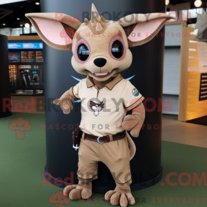 Tan Bat maskot kostume...
