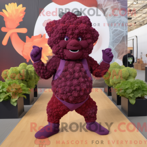 Maroon Cauliflower mascot...