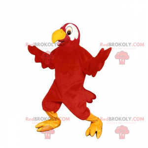 Mascotte animaux de la jungle - Perroquet rouge - Redbrokoly.com