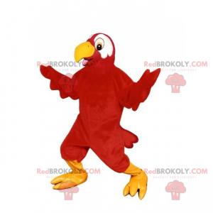 Zvířecí maskot džungle - červený papoušek - Redbrokoly.com