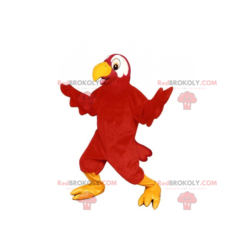 Mascote animal da selva - papagaio vermelho - Redbrokoly.com